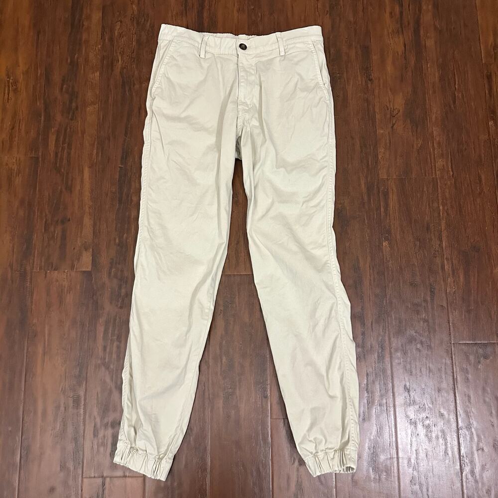 BEARBOTTOM Jogger Pants Stone Beige Ankle Stretch Twill Chino Preppy